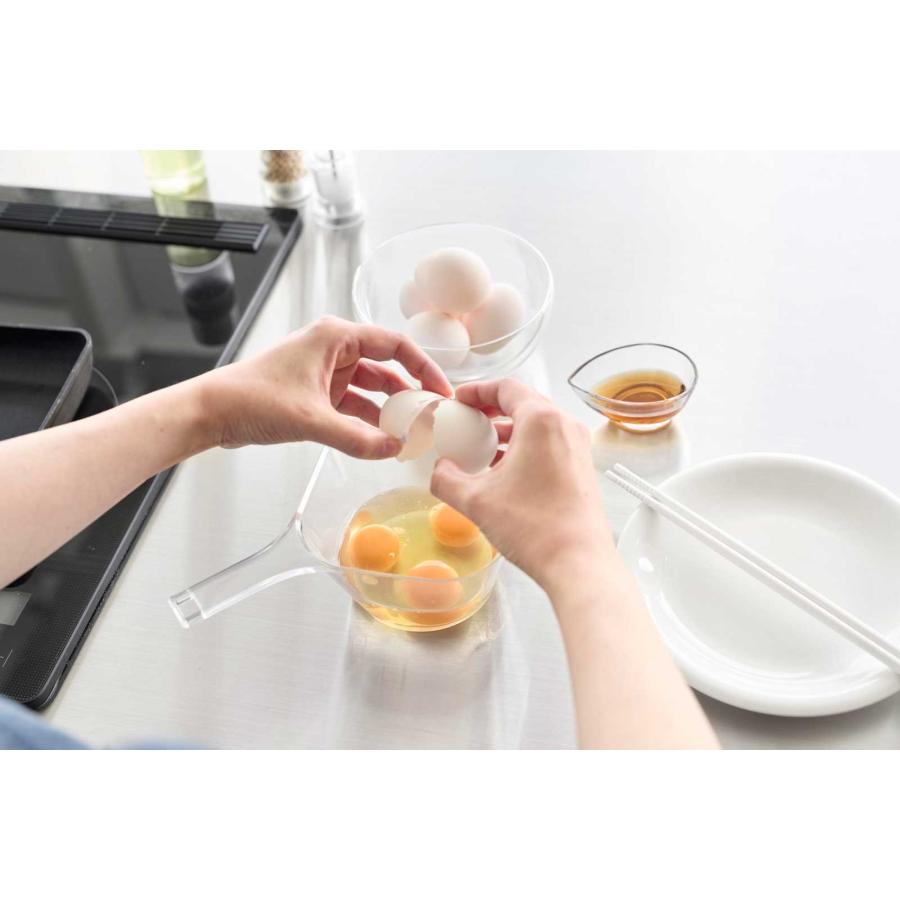 調理ボウル tower タワー 電子レンジ対応洗いやすいハンドル付き下ごしらえボウル L キッチンボウル 取っ手付き 耐熱ボウル 山崎実業 正規品 10130 クリア | tower | 02