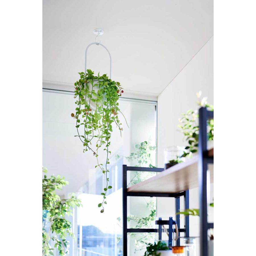 吊り下げフック tower タワー 天井から吊り下げできるプランターフック 石こうボード壁対応 ガーデニング用品 室内 天井 山崎実業 正規品 10227 ホワイト | tower | 02