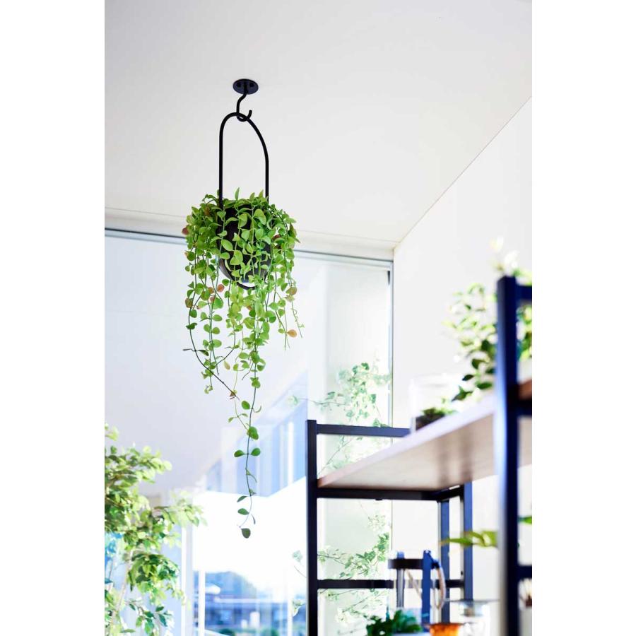 吊り下げフック tower タワー 天井から吊り下げできるプランターフック 石こうボード壁対応 ガーデニング用品 室内 天井 山崎実業 正規品 10228 ブラック | tower | 02