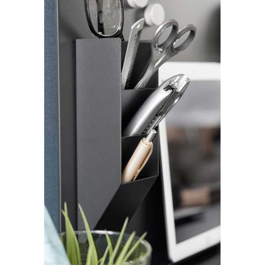ウォールシェルフ tower タワー マグネットペンスタンド スチールパネル対応 収納ポケット ウォールラック 棚 壁掛け 山崎実業 正規品 10097 ブラック | tower | 04