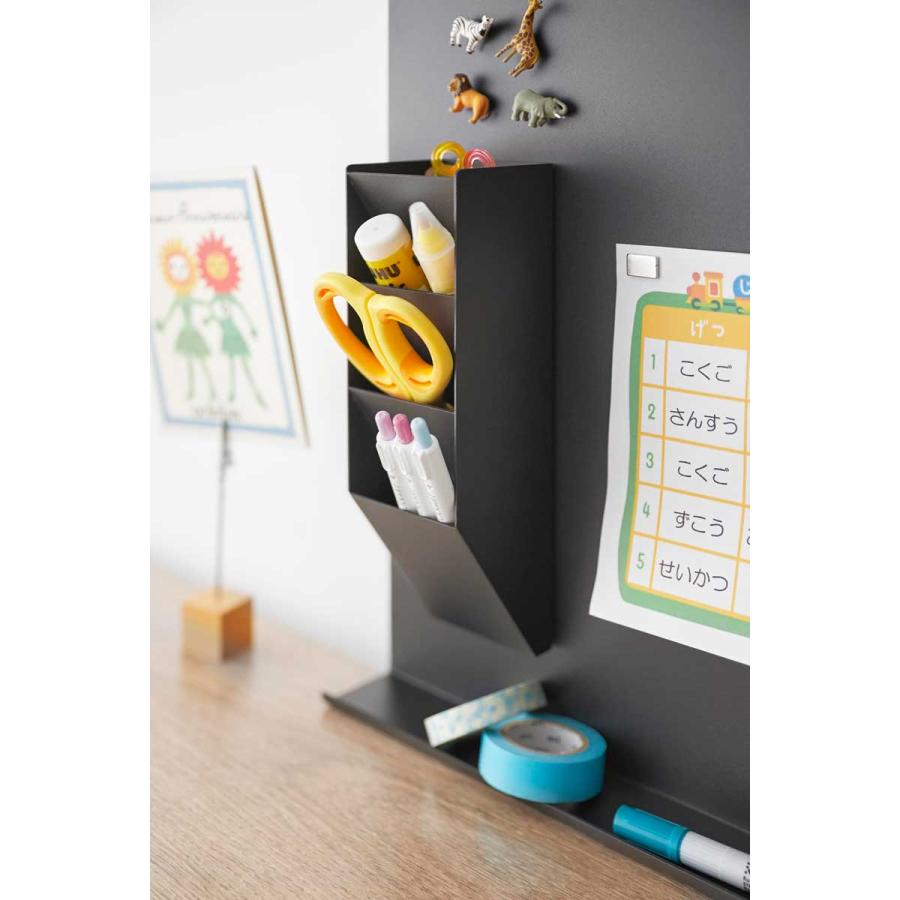 ウォールシェルフ tower タワー マグネットペンスタンド スチールパネル対応 収納ポケット ウォールラック 棚 壁掛け 山崎実業 正規品 10097 ブラック | tower | 05