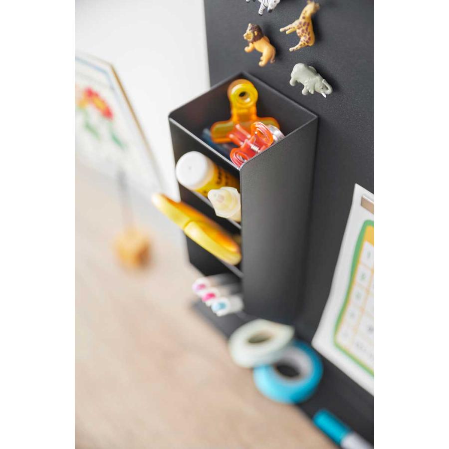 ウォールシェルフ tower タワー マグネットペンスタンド スチールパネル対応 収納ポケット ウォールラック 棚 壁掛け 山崎実業 正規品 10097 ブラック | tower | 06