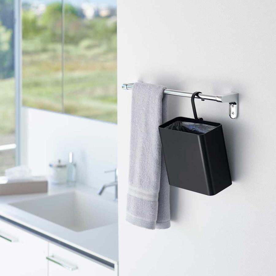 ゴミ箱 tower タワー 引っ掛けられるゴミ箱 引っ掛け フック付き ダストボックス ごみ箱 山崎実業 正規品 10220 ブラック | tower