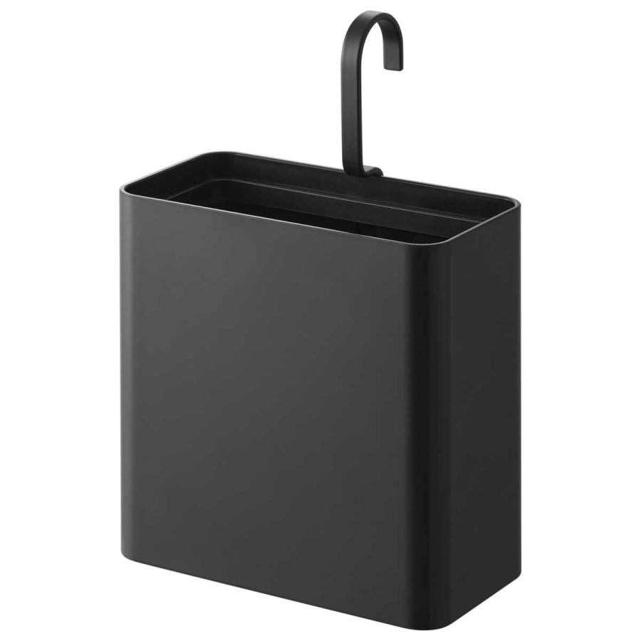 ゴミ箱 tower タワー 引っ掛けられるゴミ箱 引っ掛け フック付き ダストボックス ごみ箱 山崎実業 正規品 10220 ブラック | tower | 01