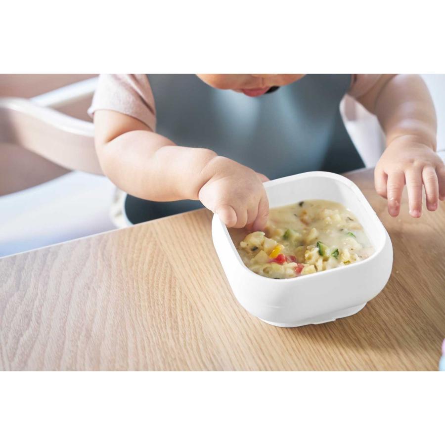 ベビー食器 tower タワー 吸盤付きシリコーンベビーフードボウル シリコン製 赤ちゃん 乳幼児 山崎実業 正規品 10047 ホワイト | tower | 07