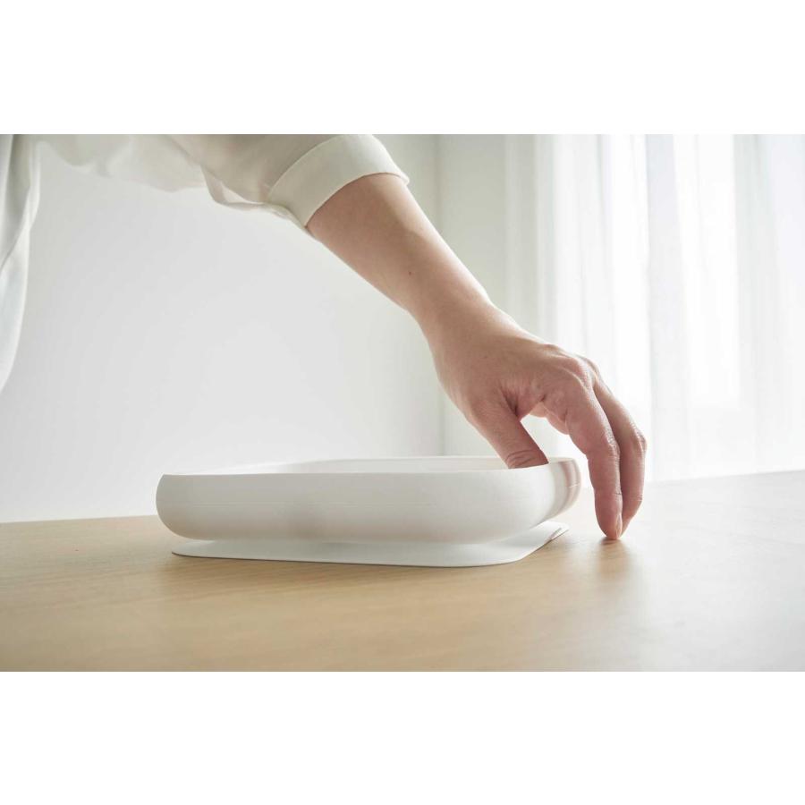 ベビー食器 tower タワー 吸盤付きシリコーンベビーフードトレー シリコン製 赤ちゃん 乳幼児 山崎実業 正規品 10049 ホワイト | tower | 05