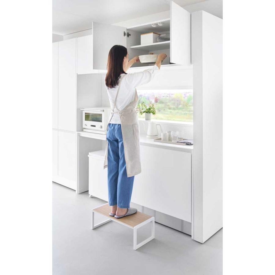 踏み台ステップ tower タワー 踏み台 W60 スツール 置き台 耐荷重100kg 脚立 山崎実業 正規品 10125 ホワイトの画像