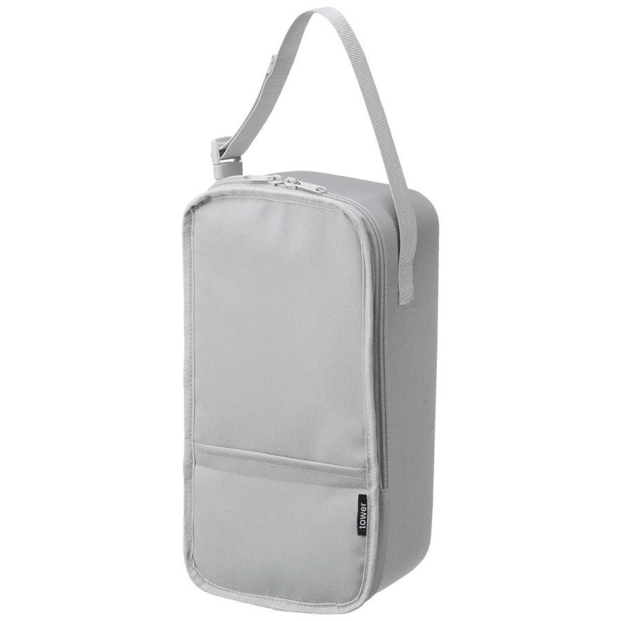 衣類ハンディースチーマー収納 tower タワー スチームアイロン収納ケース 衣類スチーマー収納置 ハンディースチーマー収納 山崎実業 正規品 10137 ライトグレー | tower | 01