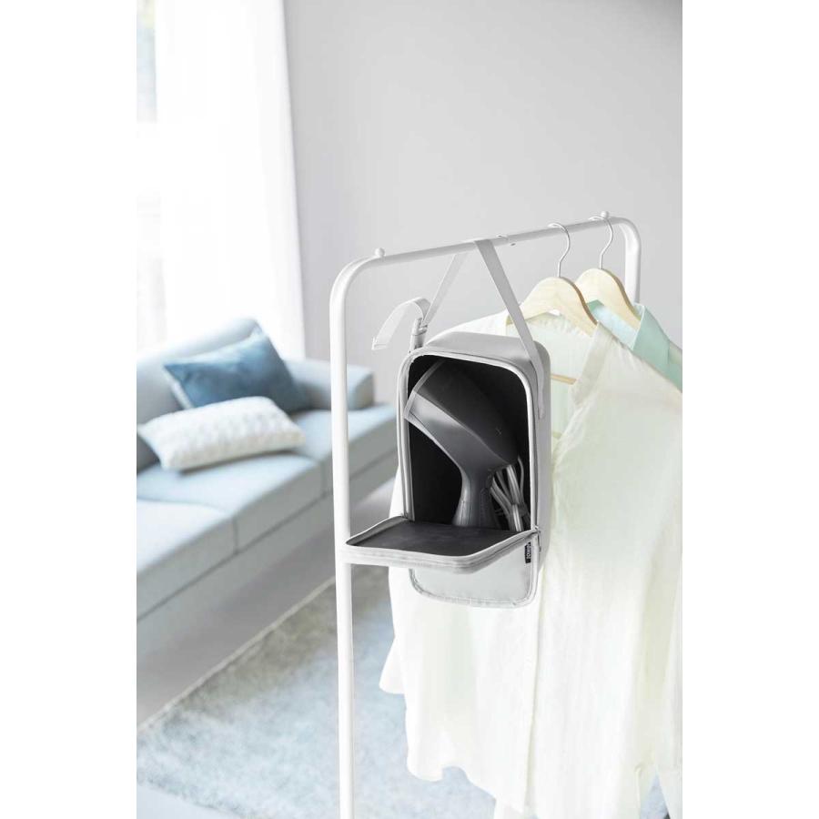 衣類ハンディースチーマー収納 tower タワー スチームアイロン収納ケース 衣類スチーマー収納置 ハンディースチーマー収納 山崎実業 正規品 10137 ライトグレー | tower | 02