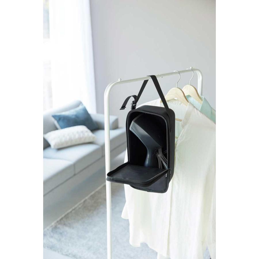 衣類ハンディースチーマー収納 tower タワー スチームアイロン収納ケース 衣類スチーマー収納置 ハンディースチーマー収納 山崎実業 正規品 10138 ブラック | tower | 02