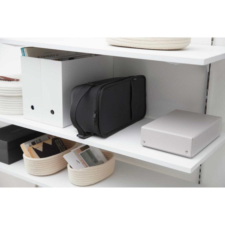 衣類ハンディースチーマー収納 tower タワー スチームアイロン収納ケース 衣類スチーマー収納置 ハンディースチーマー収納 山崎実業 正規品 10138 ブラック | tower | 04