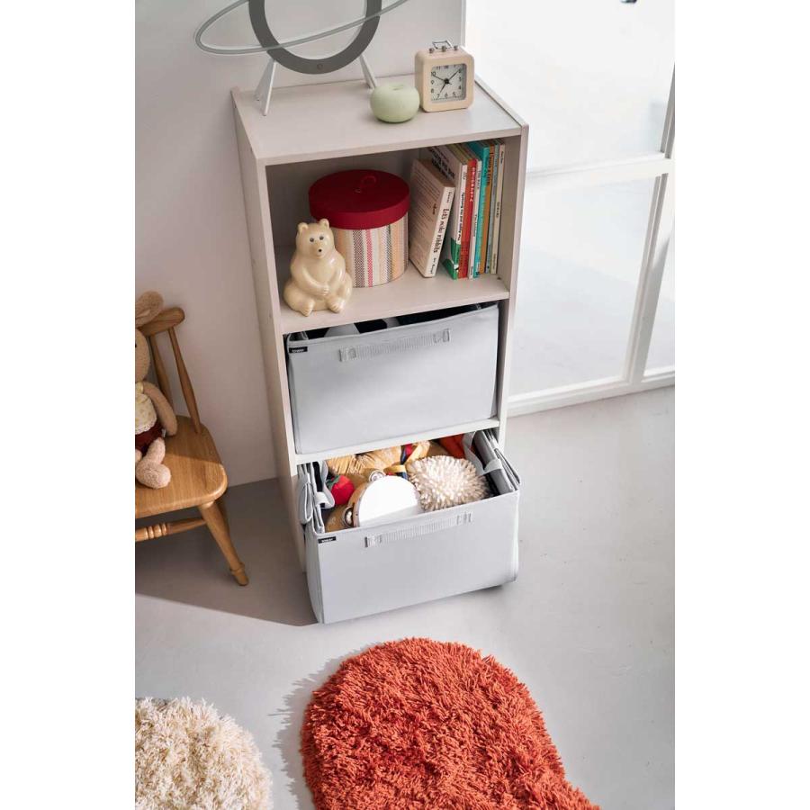 おもちゃ箱 tower タワー プレイマットにもなるおもちゃ収納 プレイマット 折りたたみ おもちゃ収納 山崎実業 正規品 10169 ライトグレー | tower | 05