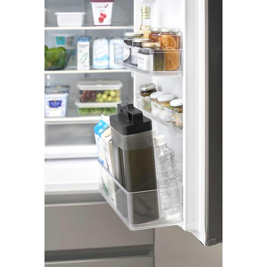 冷水ポット tower タワー 倒して置けてそのまま注げる冷水筒 2.2L 大容量 ドアポケット対応 スリム 冷水筒 麦茶ポット 山崎実業 正規品 10030 ブラック | tower | 05