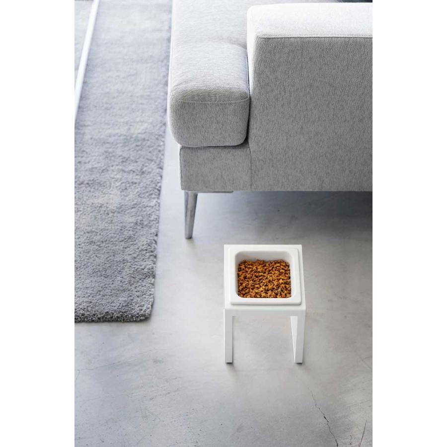 ペットフードボウル nooks ヌークス ペットフードボウルスタンド 斜めハイタイプ 犬猫用 ウォーターボウル ペット用品 山崎実業 正規品 10035 ホワイト | 山崎実業 | 03