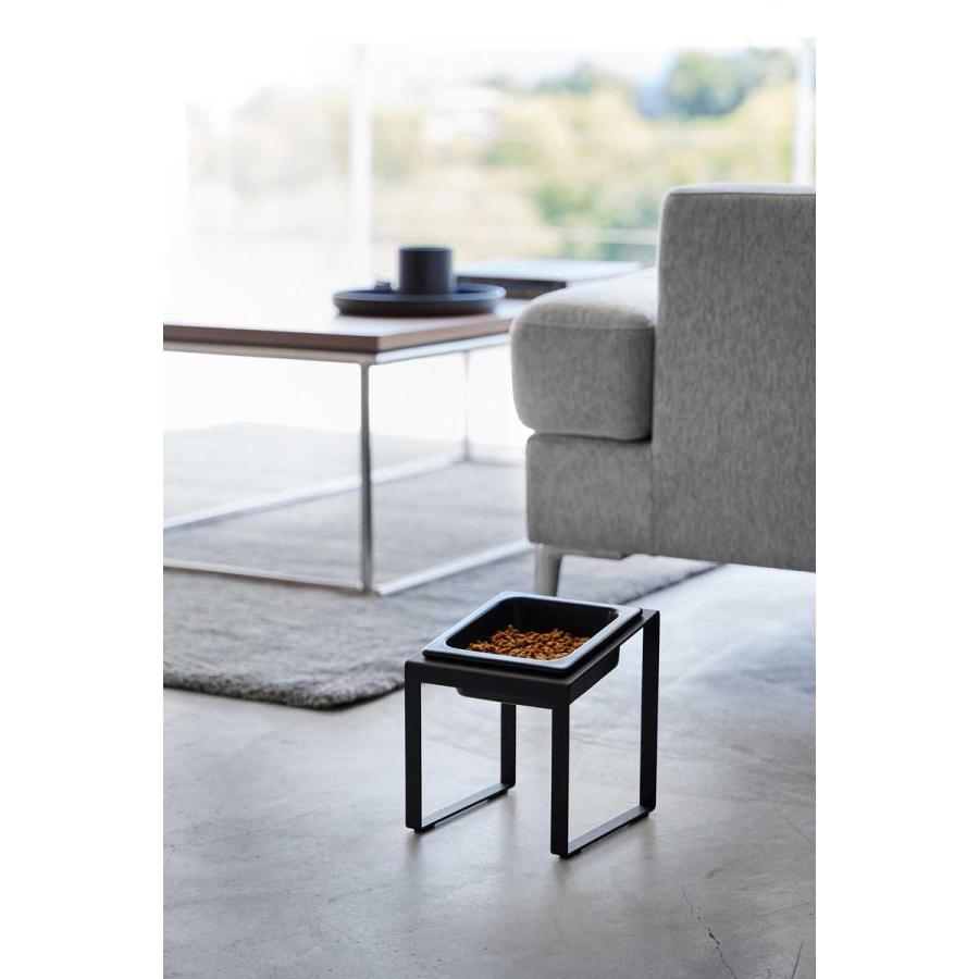 ペットフードボウル nooks ヌークス ペットフードボウルスタンド 斜めハイタイプ 犬猫用 ウォーターボウル ペット用品 山崎実業 正規品 10036 ブラック | 山崎実業 | 05