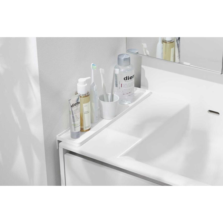 洗面台収納 tower タワー 洗面台横隙間トレー サニタリーラック 洗面所 サニタリー 山崎実業 正規品 10135 ホワイト | tower | 02