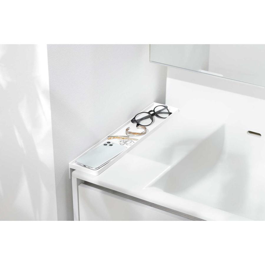 洗面台収納 tower タワー 洗面台横隙間トレー サニタリーラック 洗面所 サニタリー 山崎実業 正規品 10135 ホワイト | tower | 03