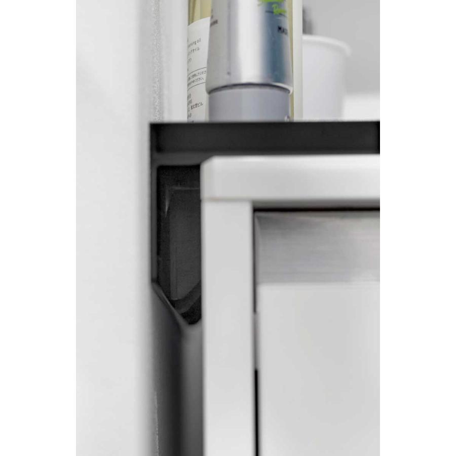 洗面台収納 tower タワー 洗面台横隙間トレー サニタリーラック 洗面所 サニタリー 山崎実業 正規品 10136 ブラック | tower | 06