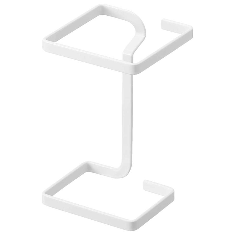 水切りネット用ホルダー tower タワー コーナーに置ける水切りネットホルダー スクエア スリム コンパクト 三角コーナー 山崎実業 正規品 10205 ホワイト | tower | 01