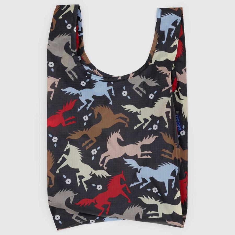 2025新作 エコバッグ BAGGU バグゥ 2025FA ベビーバグゥ バグー 収納ポーチ レジ袋型 小さめ 折りたたみ バグー 正規品 カットアウトホース | BAGGU