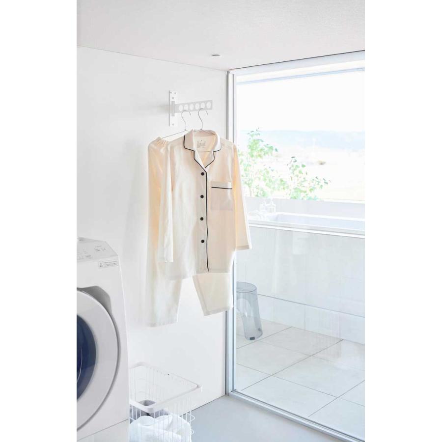 衣類ハンガー tower タワー ウォール衣類ハンガー 石こうボード壁対応 洗濯 物干し 室内干し ハンガーラック 山崎実業 正規品 10100 ホワイト | tower | 03