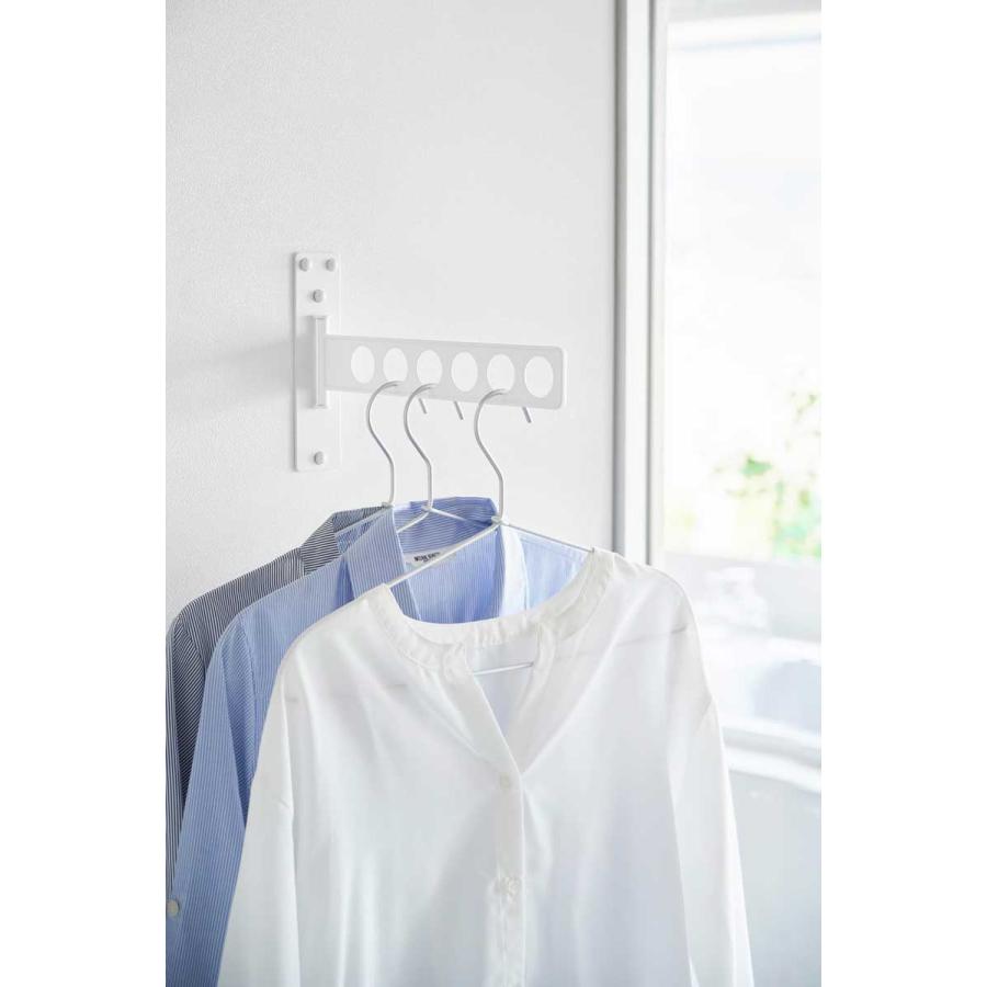 衣類ハンガー tower タワー ウォール衣類ハンガー 石こうボード壁対応 洗濯 物干し 室内干し ハンガーラック 山崎実業 正規品 10100 ホワイト | tower | 04
