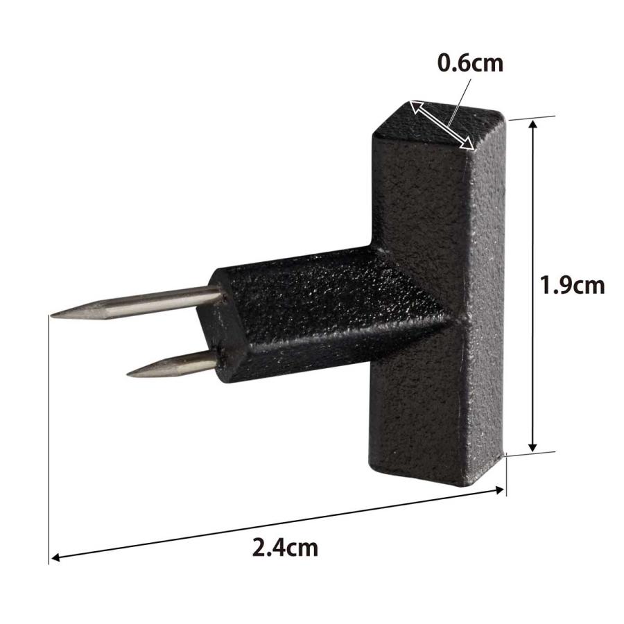 壁掛けフック tower タワー 2本の針で抜けにくいフック画鋲 S 4個組 石膏ボード用フック ピンフック 山崎実業 正規品 1924 ブラック | tower | 08