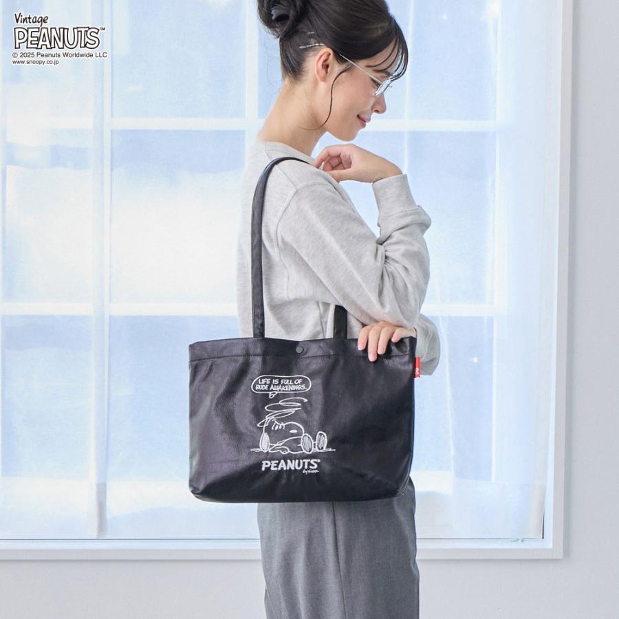 2025新作 スヌーピーバッグ ROOTOTE ルートート IP.A4アーキャトルワイド.メタリック.ピーナッツ-0Q スヌーピーグッズ トートバッグ 正規品 ブラック | ROOTOTE | 01