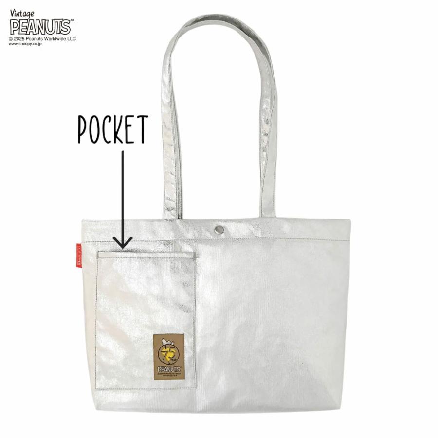 2025新作 スヌーピーバッグ ROOTOTE ルートート IP.A4アーキャトルワイド.メタリック.ピーナッツ-0Q スヌーピーグッズ トートバッグ 正規品 ブラック | ROOTOTE | 06