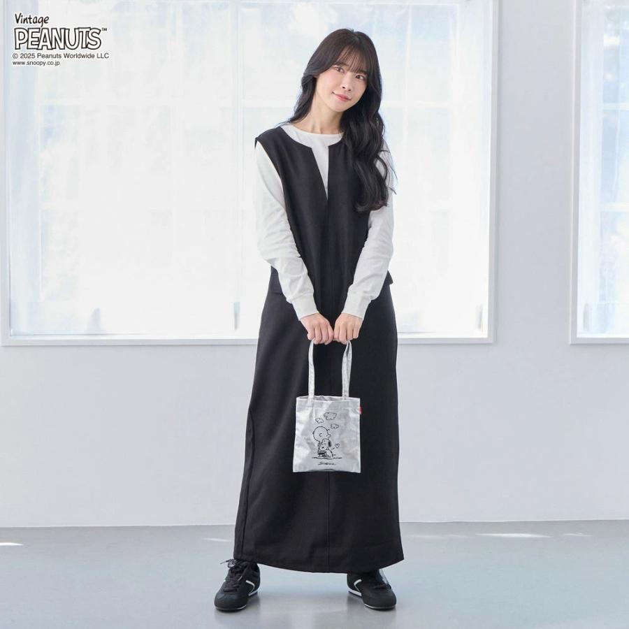 2025新作 スヌーピーバッグ ROOTOTE ルートート IP.べビール―.メタリック.ピーナッツ-0Q ミニトート 小さめ スヌーピーグッズ トートバッグ 正規品 ブラック | ROOTOTE | 06