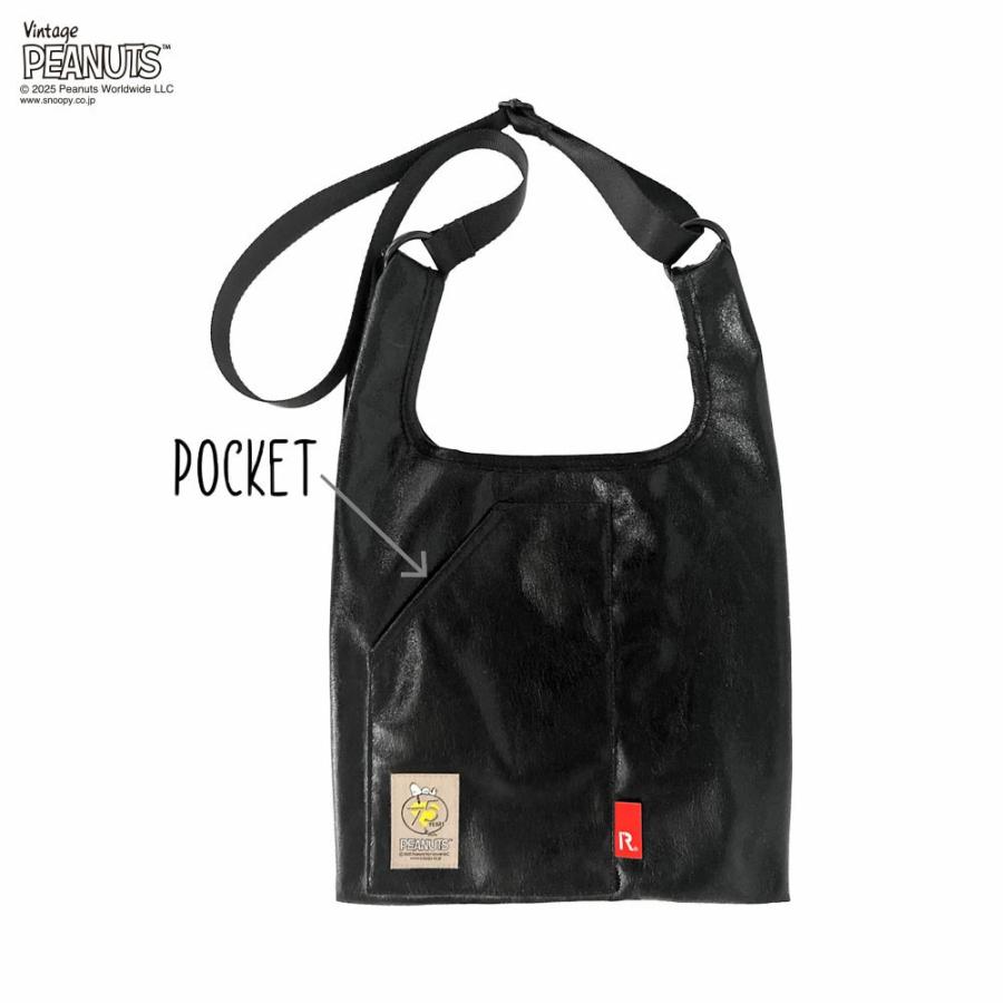 2025新作 スヌーピーバッグ ROOTOTE ルートート IP.ルーショッパー.メタリック.ピーナッツ-0Q エコバッグ スヌーピーグッズ トートバッグ 正規品 ブラック | ROOTOTE | 05