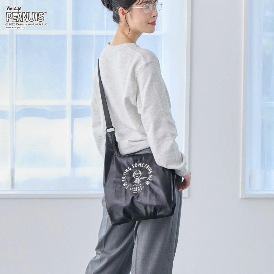 2025新作 スヌーピーバッグ ROOTOTE ルートート IP.ルーショッパー.メタリック.ピーナッツ-0Q エコバッグ スヌーピーグッズ トートバッグ 正規品 ブラック | ROOTOTE | 06