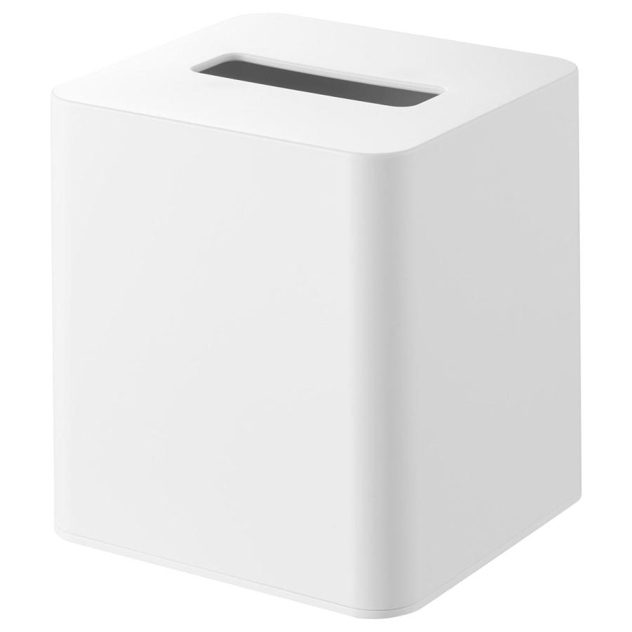 ティッシュケース tower タワー コンパクトティッシュケース スクエア スリム コンパクト シンプル ティッシュカバー 山崎実業 正規品 10054 ホワイト | tower | 01