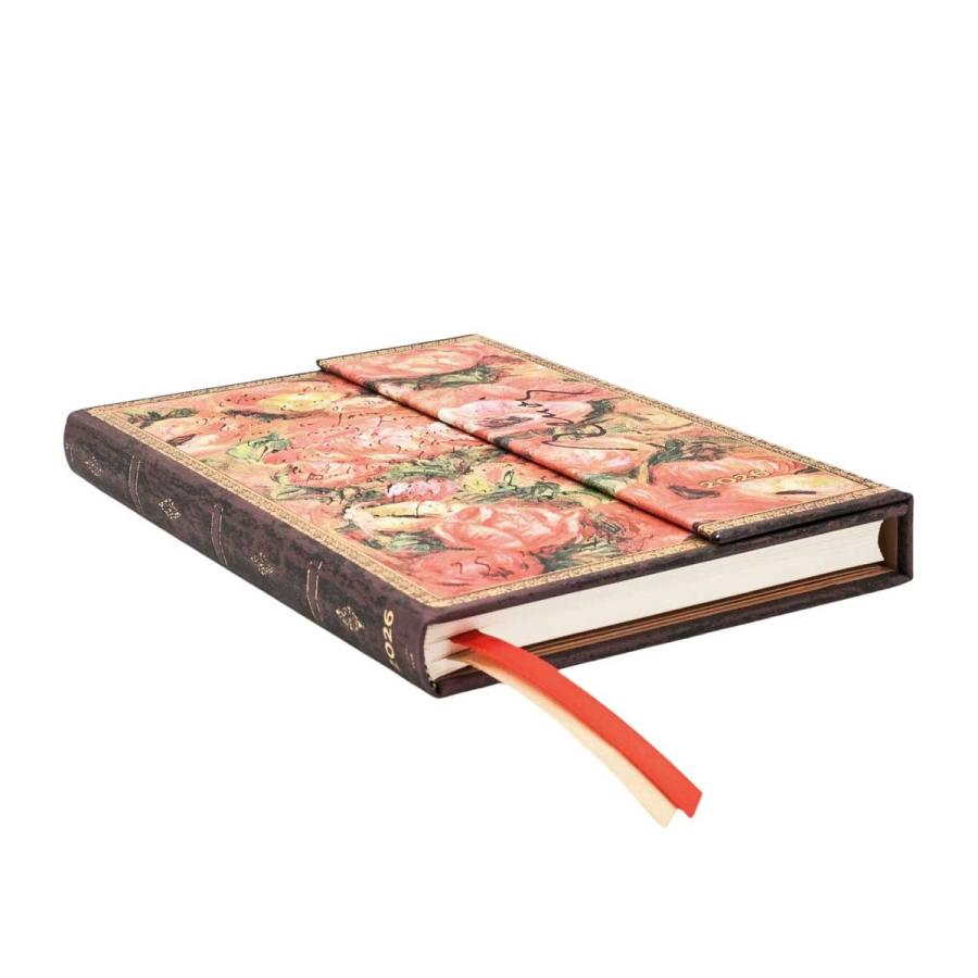スケジュール帳 paperblanks ペーパーブランクス MIDI ハードカバー 2026年版 ダイアリー 日本語版 手帳 正規品 ルノワールからモリゾへの書簡（1892） | paperblanks | 01