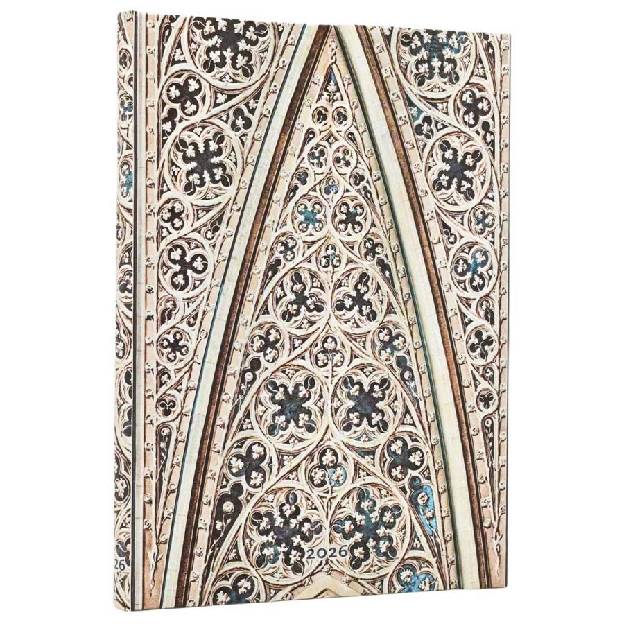スケジュール帳 paperblanks ペーパーブランクス MIDI ハードカバー 2026年版 ダイアリー 日本語版 1月始まり 芸術 アート 手帳 正規品 ミラノ大聖堂の円藍 | paperblanks