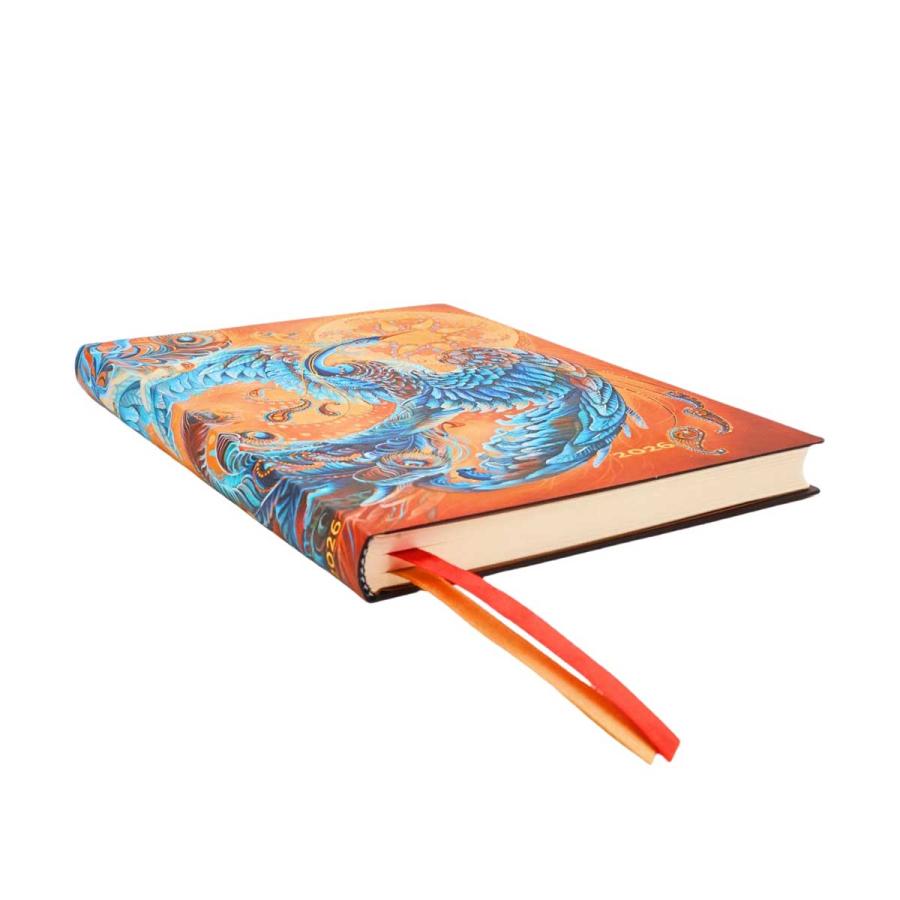 スケジュール帳 paperblanks ペーパーブランクス MIDI Flexis ソフトカバー 2026年 ダイアリー 日本語版 1月始まり 芸術 アート 手帳 正規品 空の鳥 | paperblanks | 01