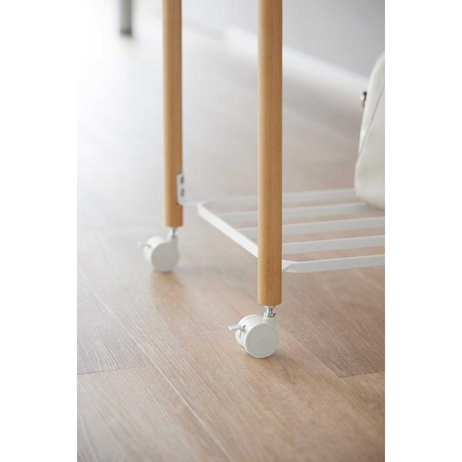 収納ワゴン RIN リン 小物トレー付き下段が棚の収納ワゴン 2段 トレー付き コンパクト キャスター付き 山崎実業 正規品 10182 ナチュラル |  | 02