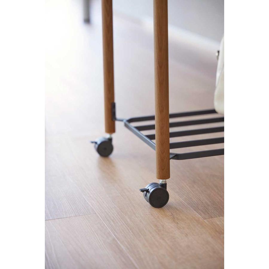 収納ワゴン RIN リン 小物トレー付き下段が棚の収納ワゴン 2段 トレー付き コンパクト キャスター付き 山崎実業 正規品 10181 ブラウン |  | 02