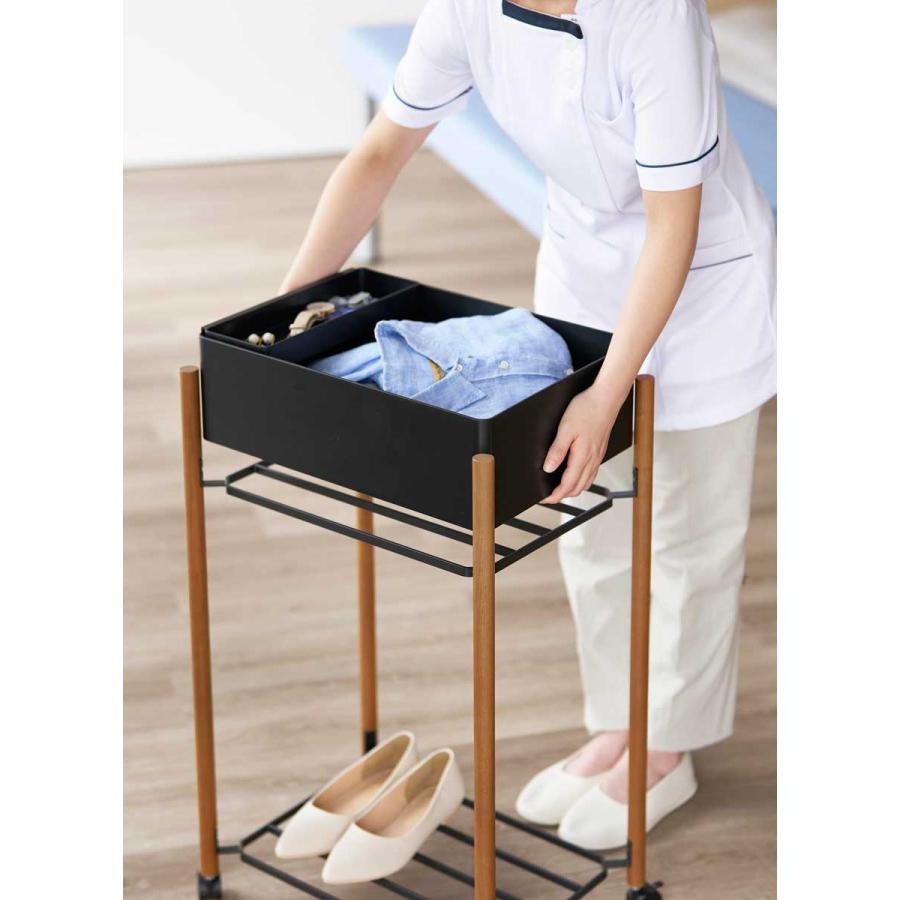 収納ワゴン RIN リン 小物トレー付き下段が棚の収納ワゴン 2段 トレー付き コンパクト キャスター付き 山崎実業 正規品 10181 ブラウン |  | 03