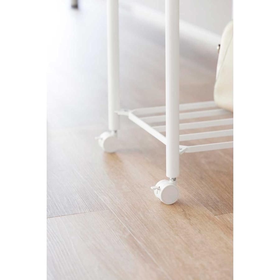 収納ワゴン tower タワー 小物トレー付き下段が棚の収納ワゴン 2段 トレー付き コンパクト キャスター付き 山崎実業 正規品 10185 ホワイト | tower | 02