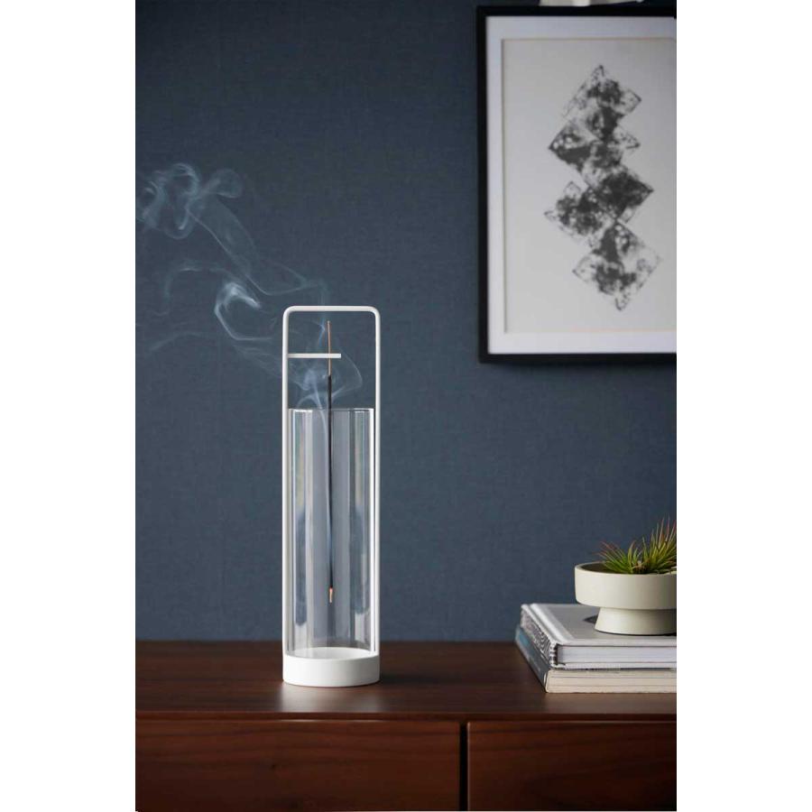 お香立て tower タワー お香スタンド 灰飛び防止カバー付き 吊り下げ式 香立 香台 香皿 山崎実業 正規品 10013 ホワイト | tower | 04