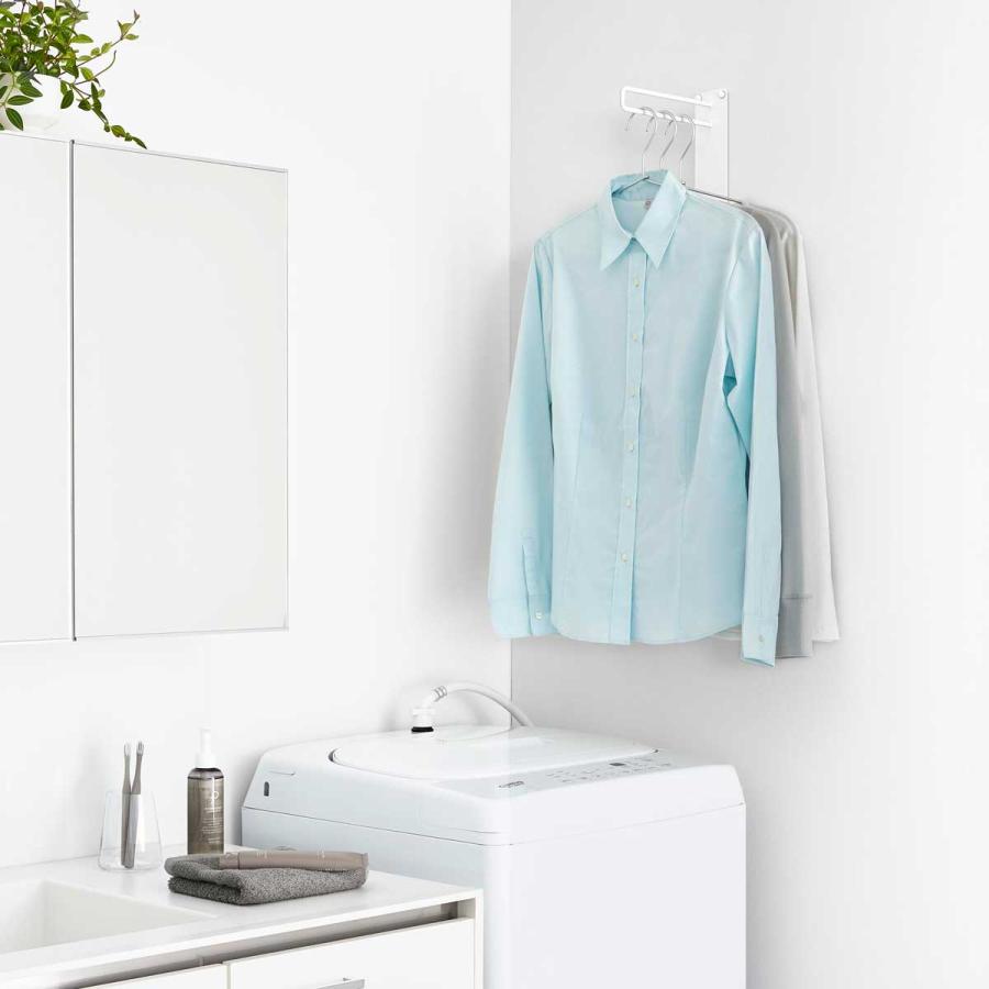 ハンガーフック tower タワー 壁付けちょい干しハンガー 壁付け 壁掛け スリム コンパクト 室内干し 山崎実業 正規品 10387 ホワイト | tower