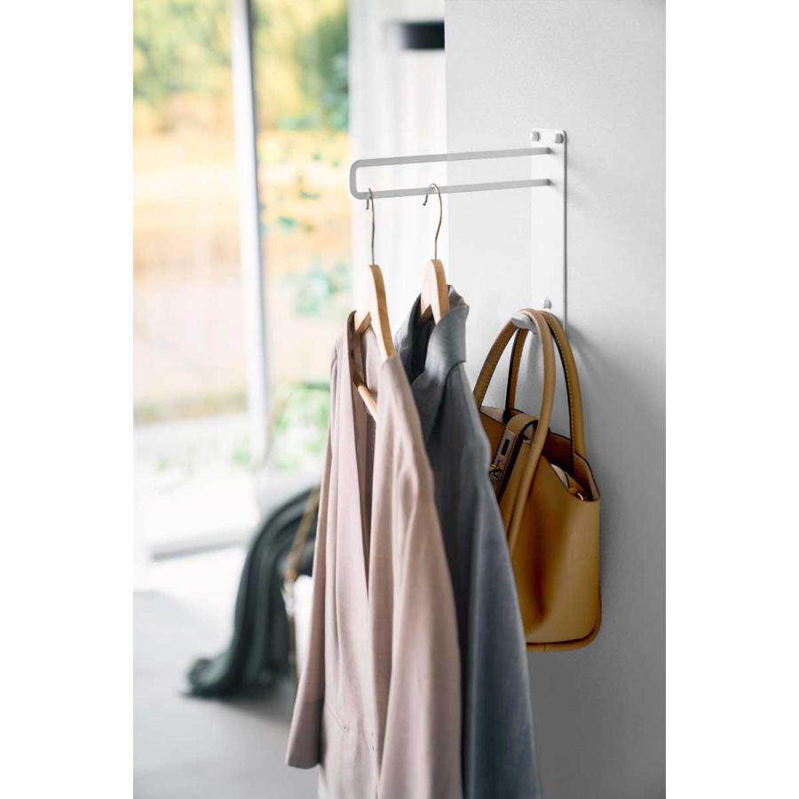 ハンガーフック tower タワー 壁付けちょい干しハンガー 壁付け 壁掛け スリム コンパクト 室内干し 山崎実業 正規品 10387 ホワイト | tower | 07