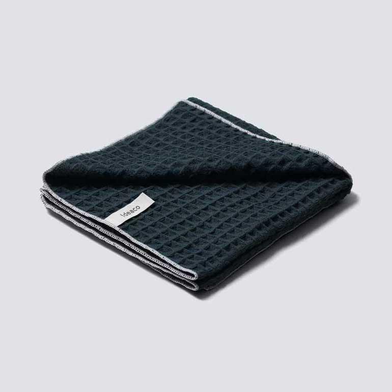 水切りマット ideaco イデアコ WAFFLE Kitchen Cloth 大判 吸水力 TEIJIN ミクロスター ティータオル 吸水マット 正規品 グレー | 