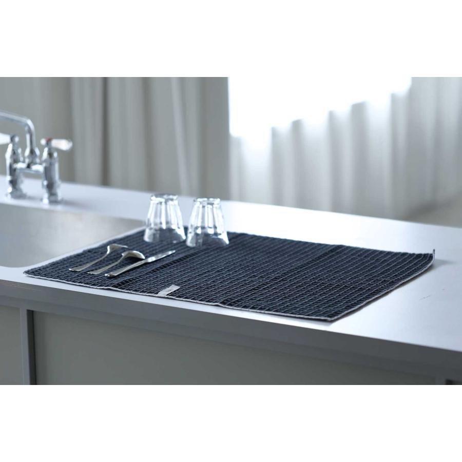 水切りマット ideaco イデアコ WAFFLE Kitchen Cloth 大判 吸水力 TEIJIN ミクロスター ティータオル 吸水マット 正規品 グレー |  | 02
