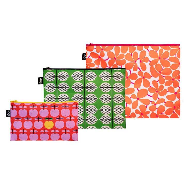 ポーチセット LOQI 正規品 Zip Pockets Recycled ファスナー トラベルポーチ ジッパーポーチ ローキー STIG LINDBERG スティグ・リンドベリ/バレエ,ベルサ,パル | LOQI