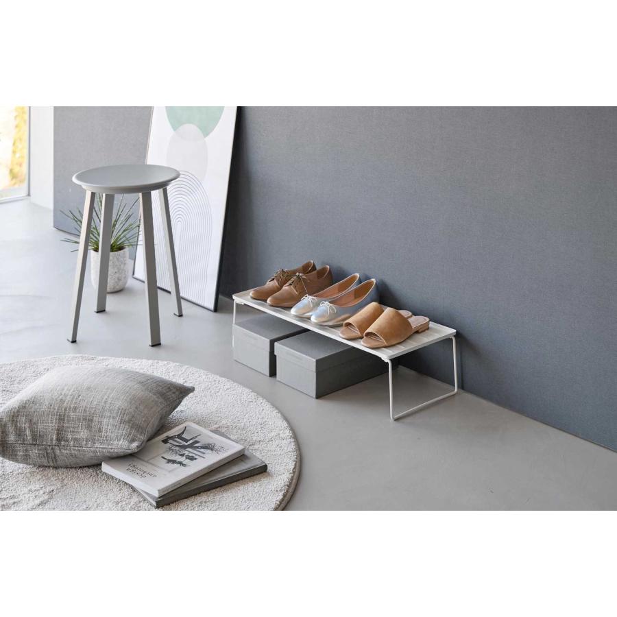 シューズラック tower タワー 折り畳みシューズラック トレー コンパクト スリム 玄関収納 山崎実業 正規品 10362 ホワイト | tower | 04