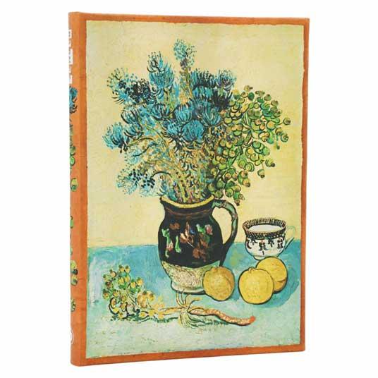 ノートブック paperblanks ペーパーブランクス MIDI ハードカバー 罫線 イギリス FSC認証 中性紙 芸術 アート 高級ノート 正規品 ヴァン・ゴッホの静物画 | paperblanks