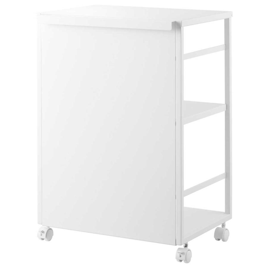 収納ワゴン tower タワー 目隠しワゴン 天板付き キャスター スリム 隙間収納 キャスター付き 山崎実業 正規品 8466 ホワイト | tower | 01