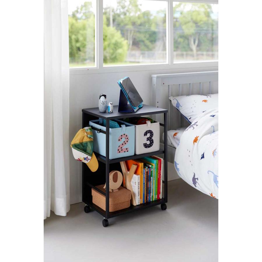 収納ワゴン tower タワー 目隠しワゴン 天板付き キャスター スリム 隙間収納 キャスター付き 山崎実業 正規品 8467 ブラック | tower | 05
